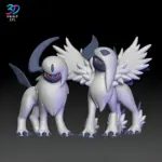 Absol and Mega Absol Pokémon | 3D Print File | STL