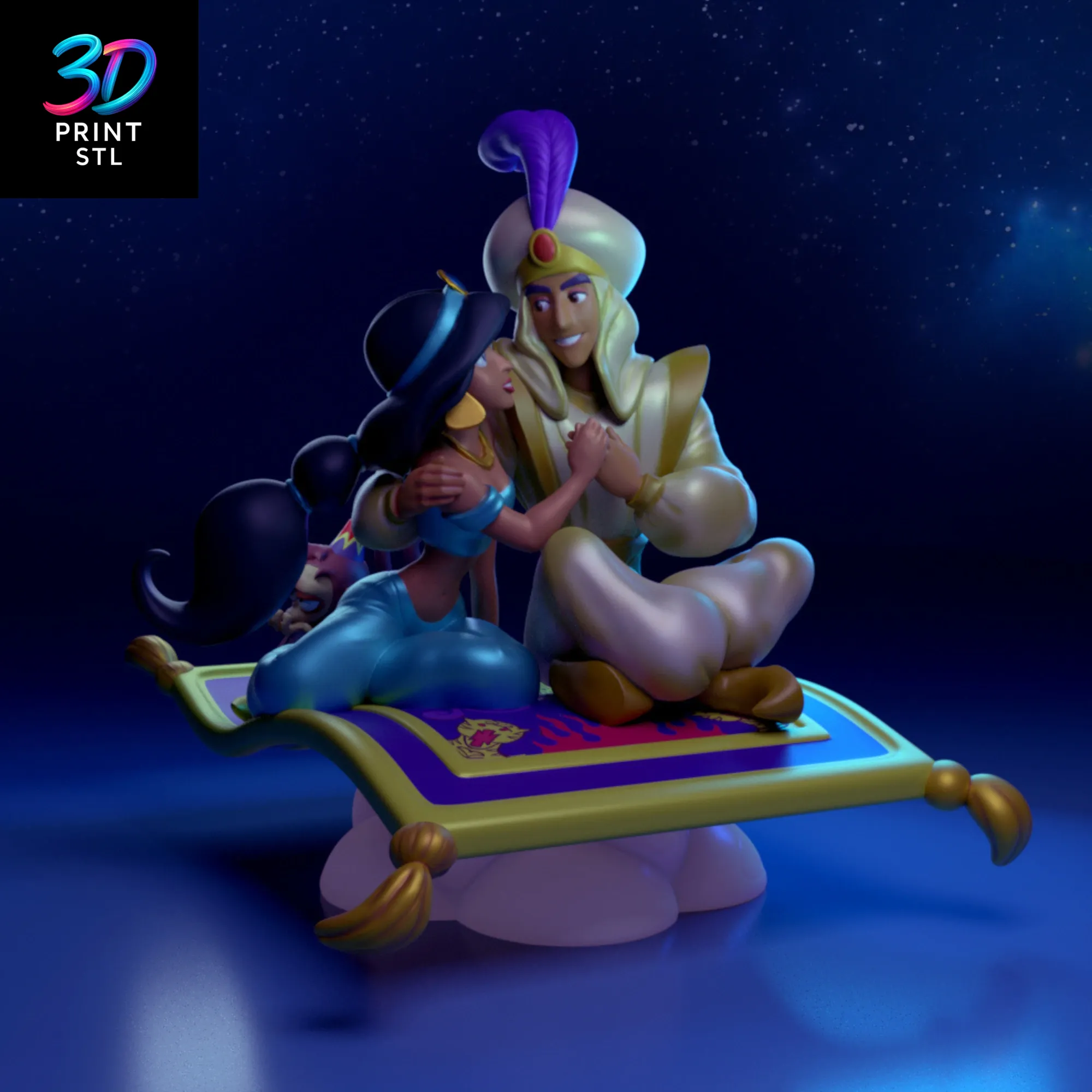 Aladdin & Jasmine Disney | STL File for 3D Printing