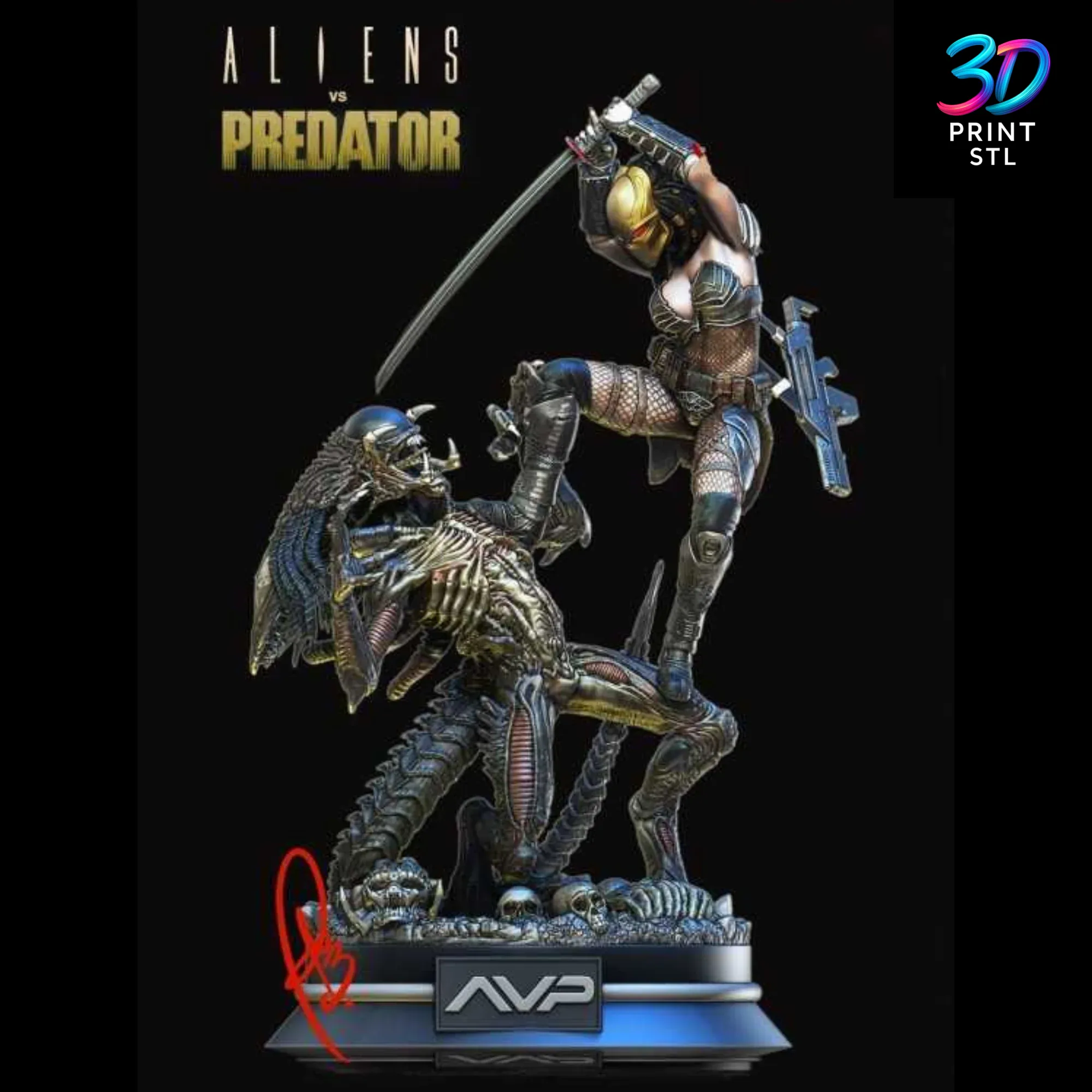 Aliens vs Predator | STL File for 3D Printing