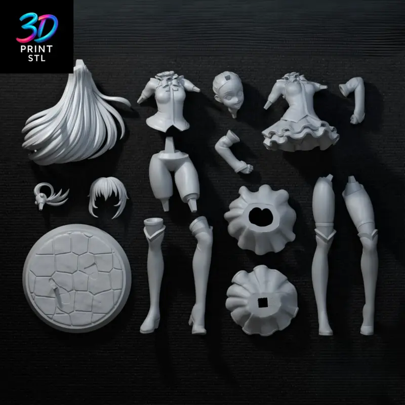 Aqua KonoSuba | STL File for 3D Printing - Image 5