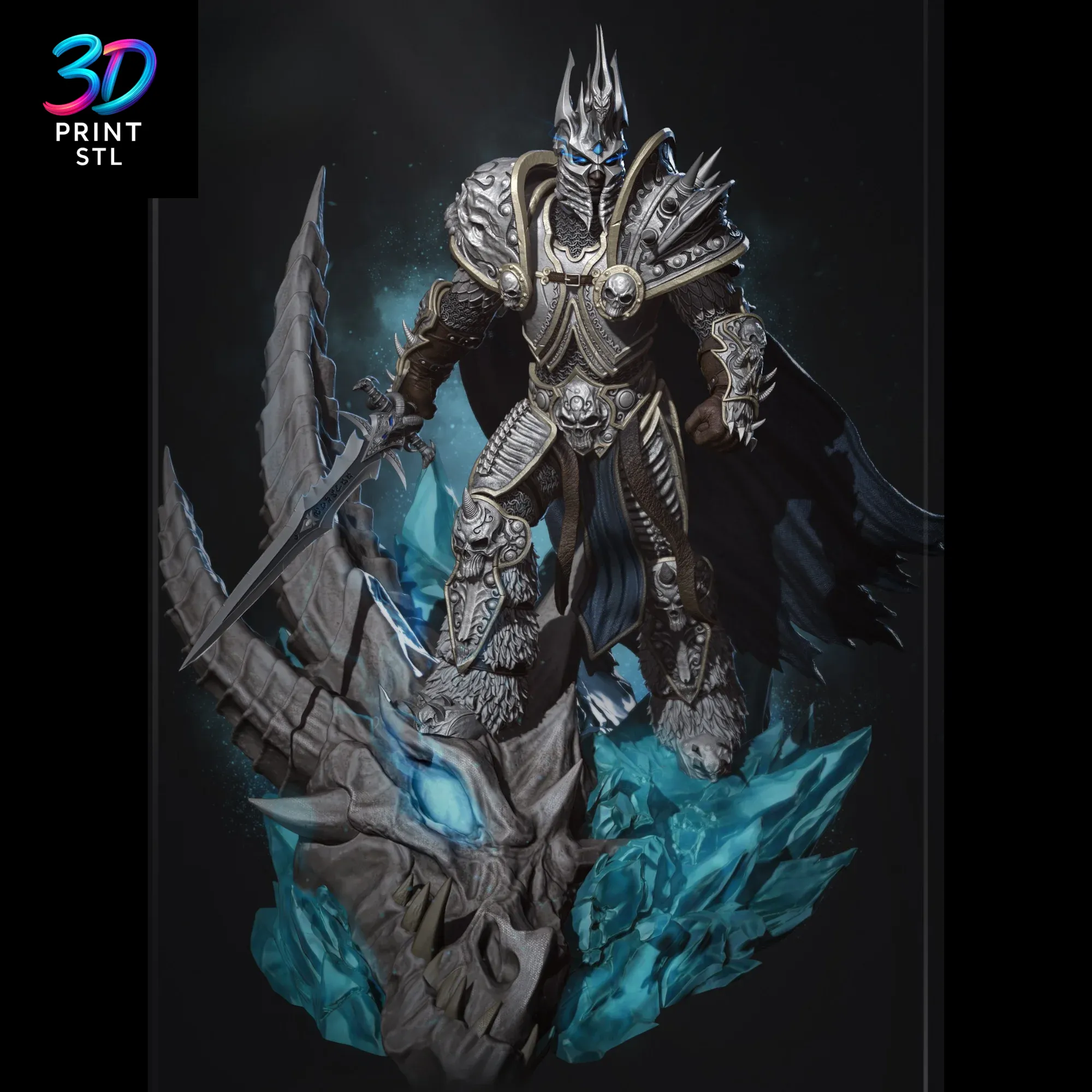 Arthas Lich King World of Warcraft | STL File for 3D Printing