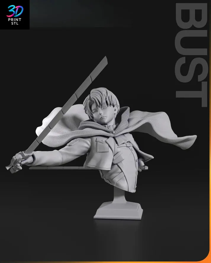 Levi Ackerman Figure – Attack on Titan STL 3D Print Model - Image 5