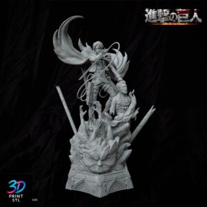 Levi Ackerman Action Pose | AoT 3D Print STL File