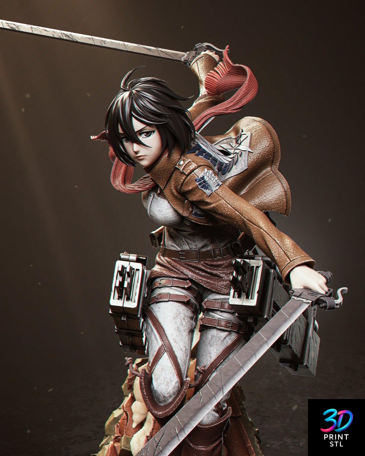 Mikasa Ackerman Figure – Attack on Titan STL 3D Print Model