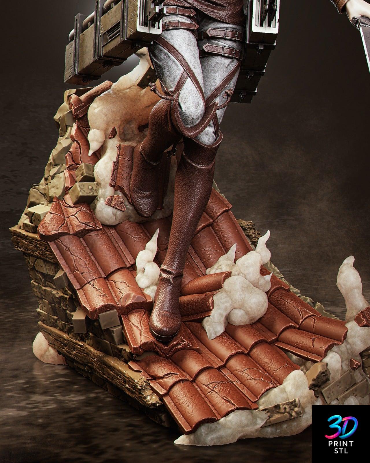 Mikasa Ackerman Figure – Attack on Titan STL 3D Print Model - Image 2