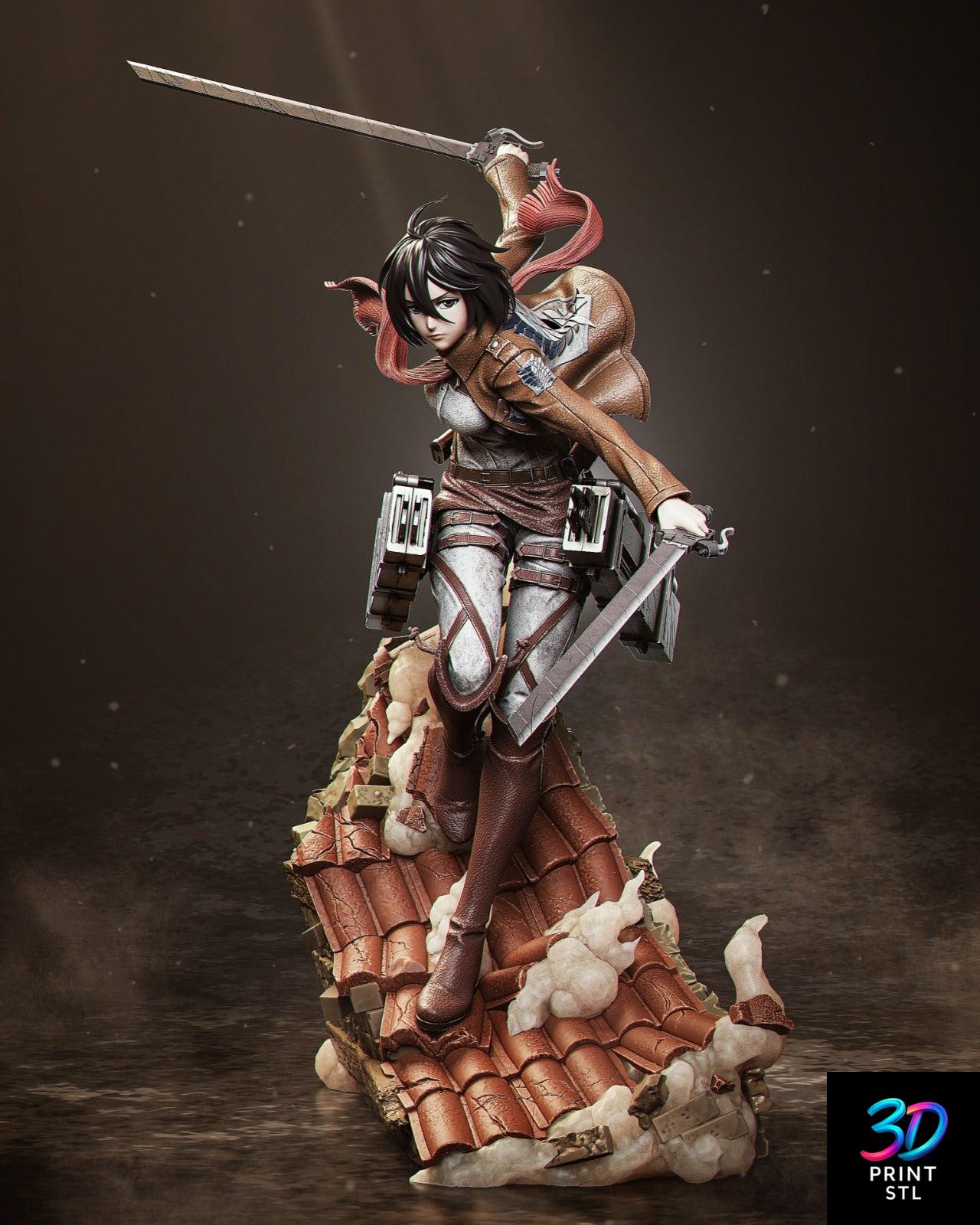 Mikasa Ackerman Figure – Attack on Titan STL 3D Print Model - Image 3