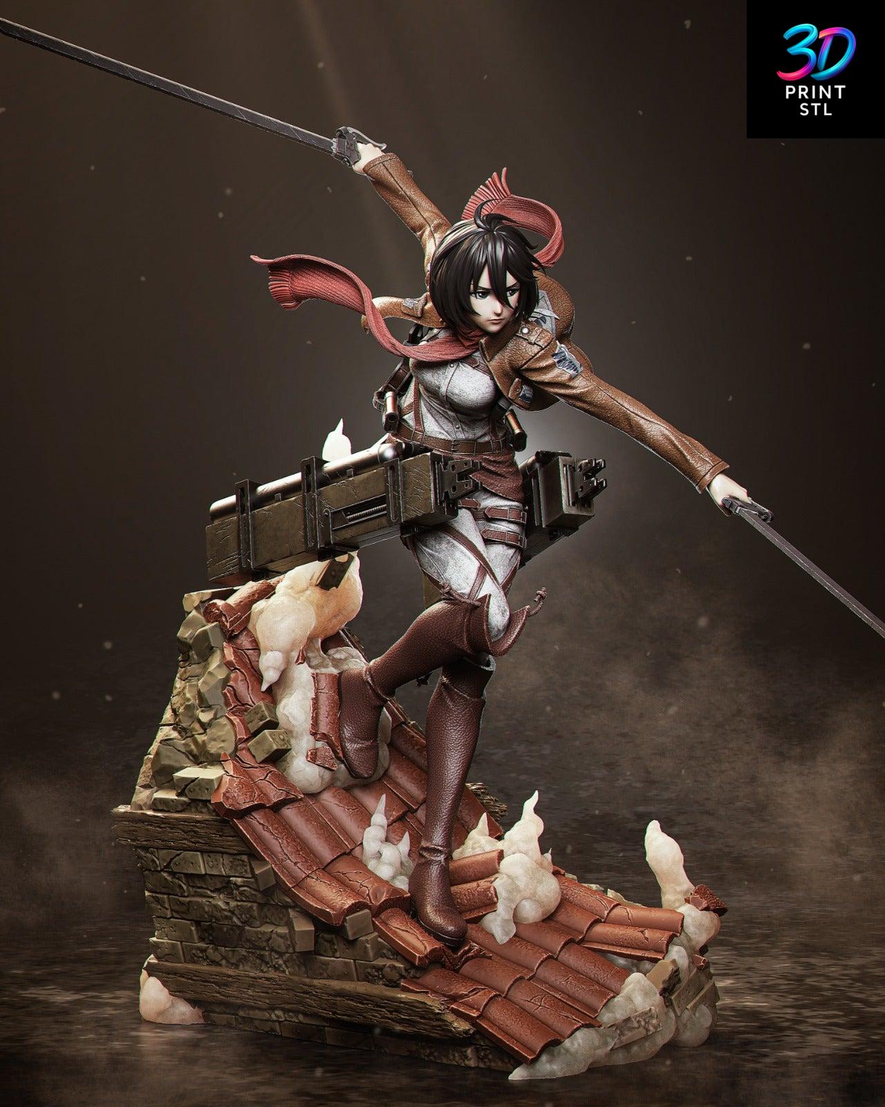 Mikasa Ackerman Figure – Attack on Titan STL 3D Print Model - Image 4