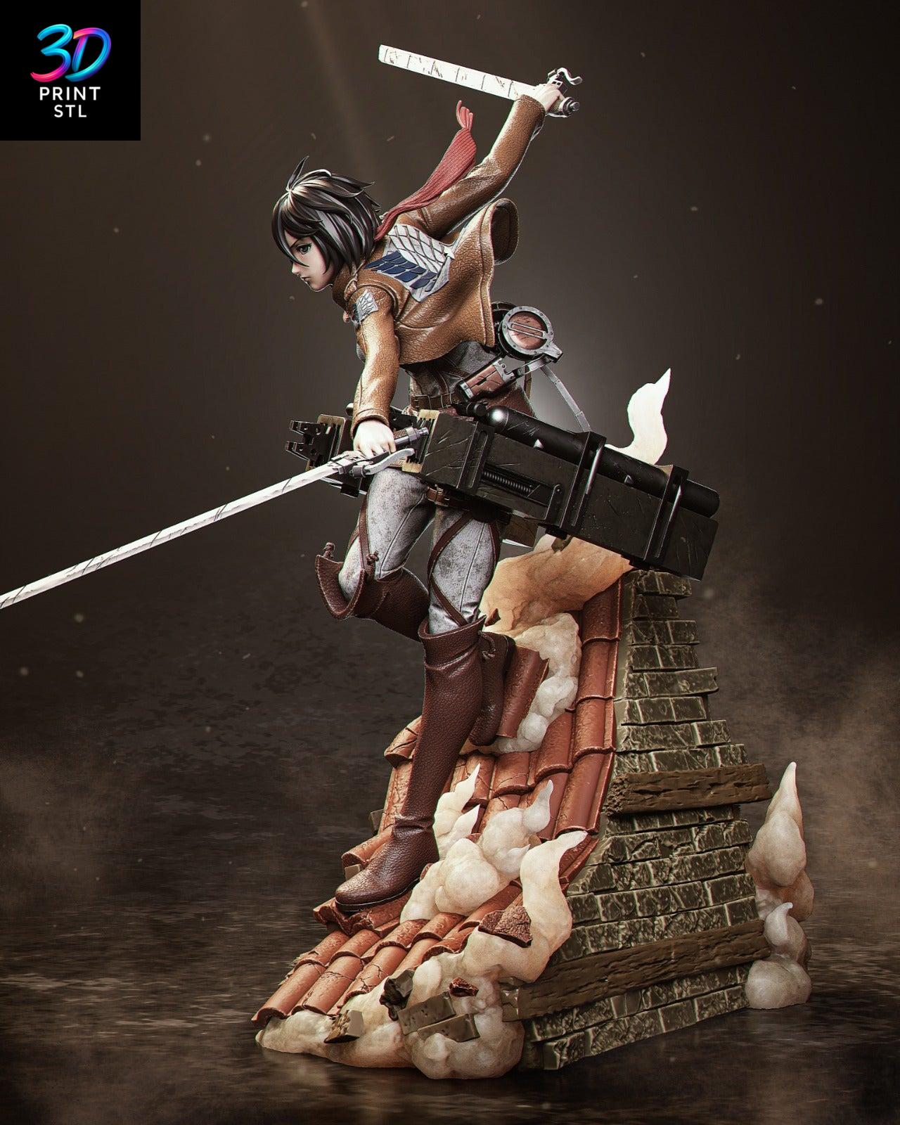 Mikasa Ackerman Figure – Attack on Titan STL 3D Print Model - Image 5