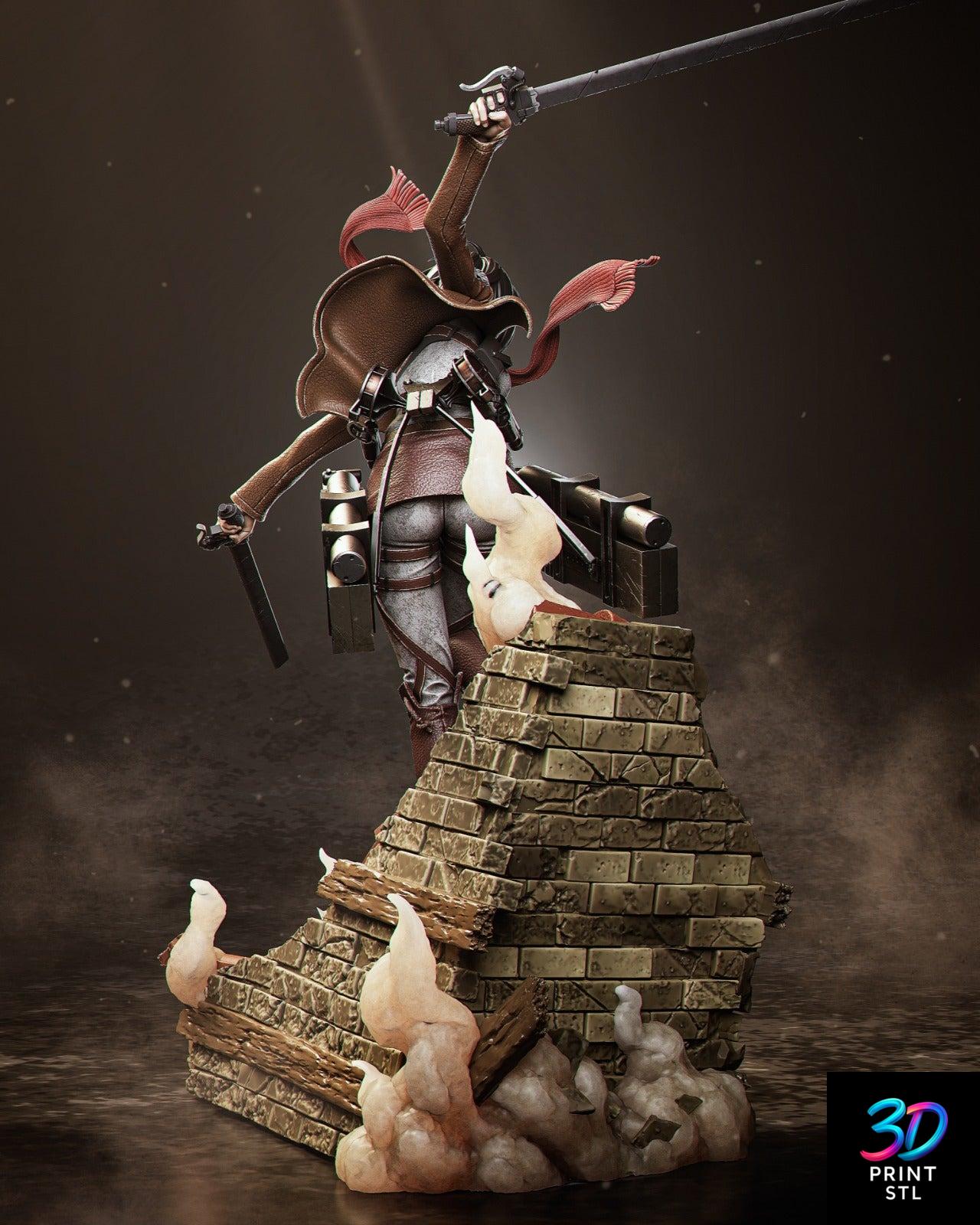 Mikasa Ackerman Figure – Attack on Titan STL 3D Print Model - Image 6