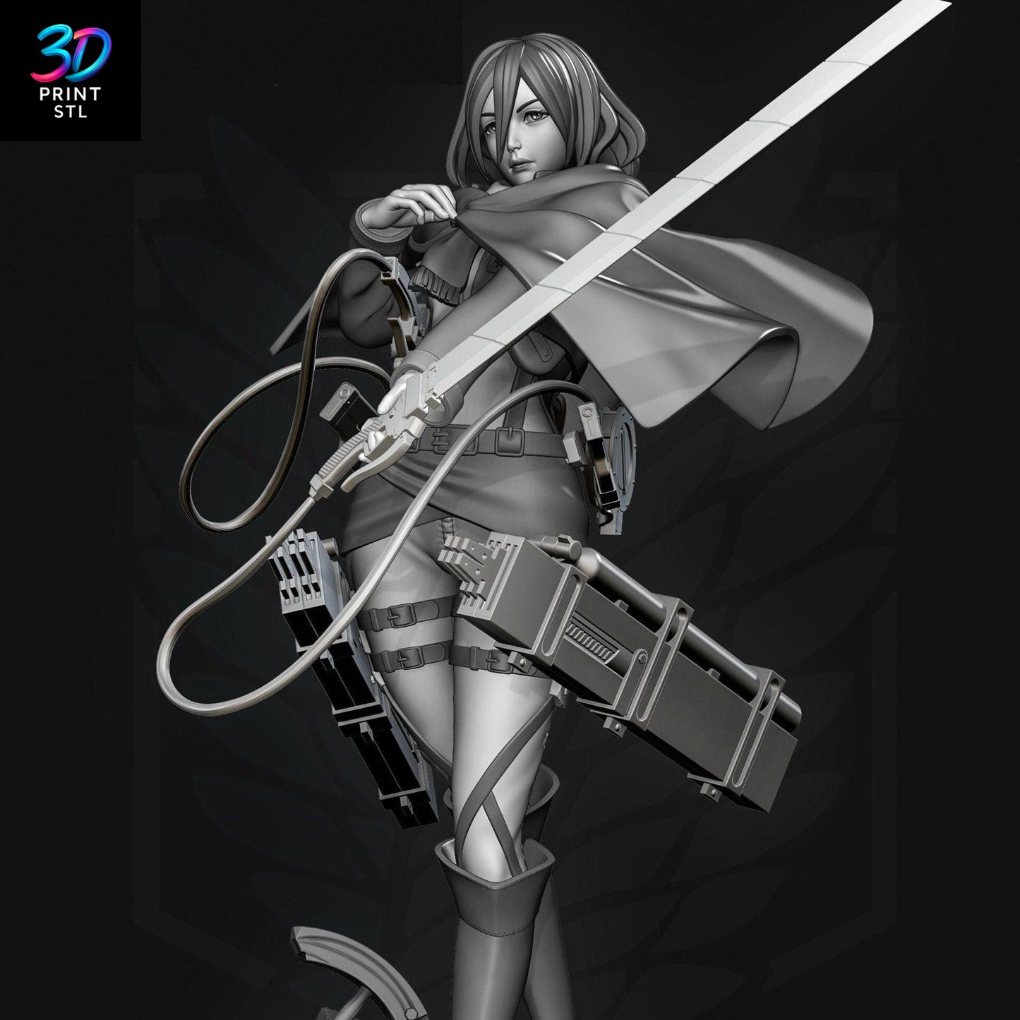 Mikasa ODM Gear Diorama – AoT 3D Print STL Download