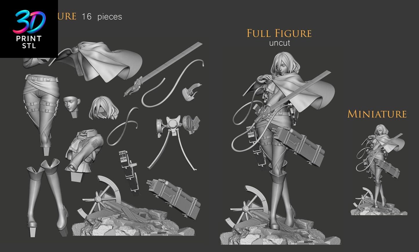 Mikasa ODM Gear Diorama – AoT 3D Print STL Download - Image 3