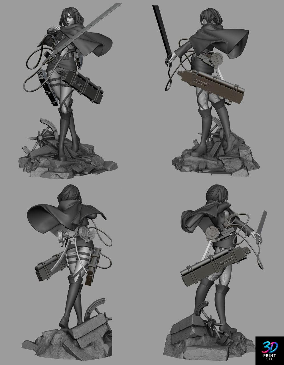 Mikasa ODM Gear Diorama – AoT 3D Print STL Download - Image 4