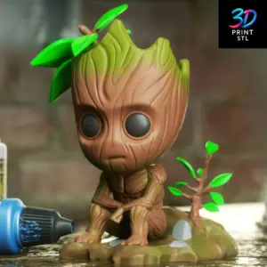 Baby Groot Chibi Guardians of the Galaxy | STL File for 3D Printing