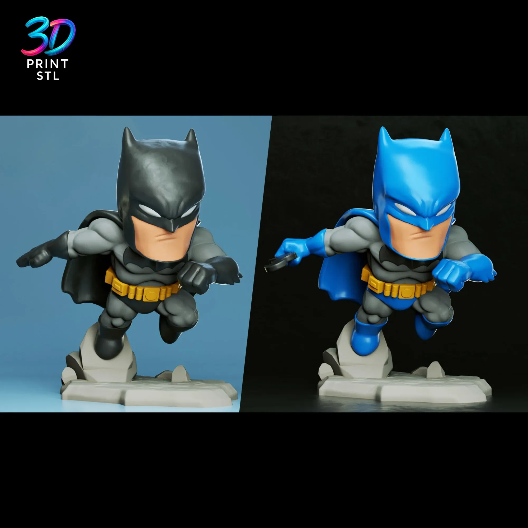 Batman Chibi DC Comics | 3D Print File | STL - Image 3