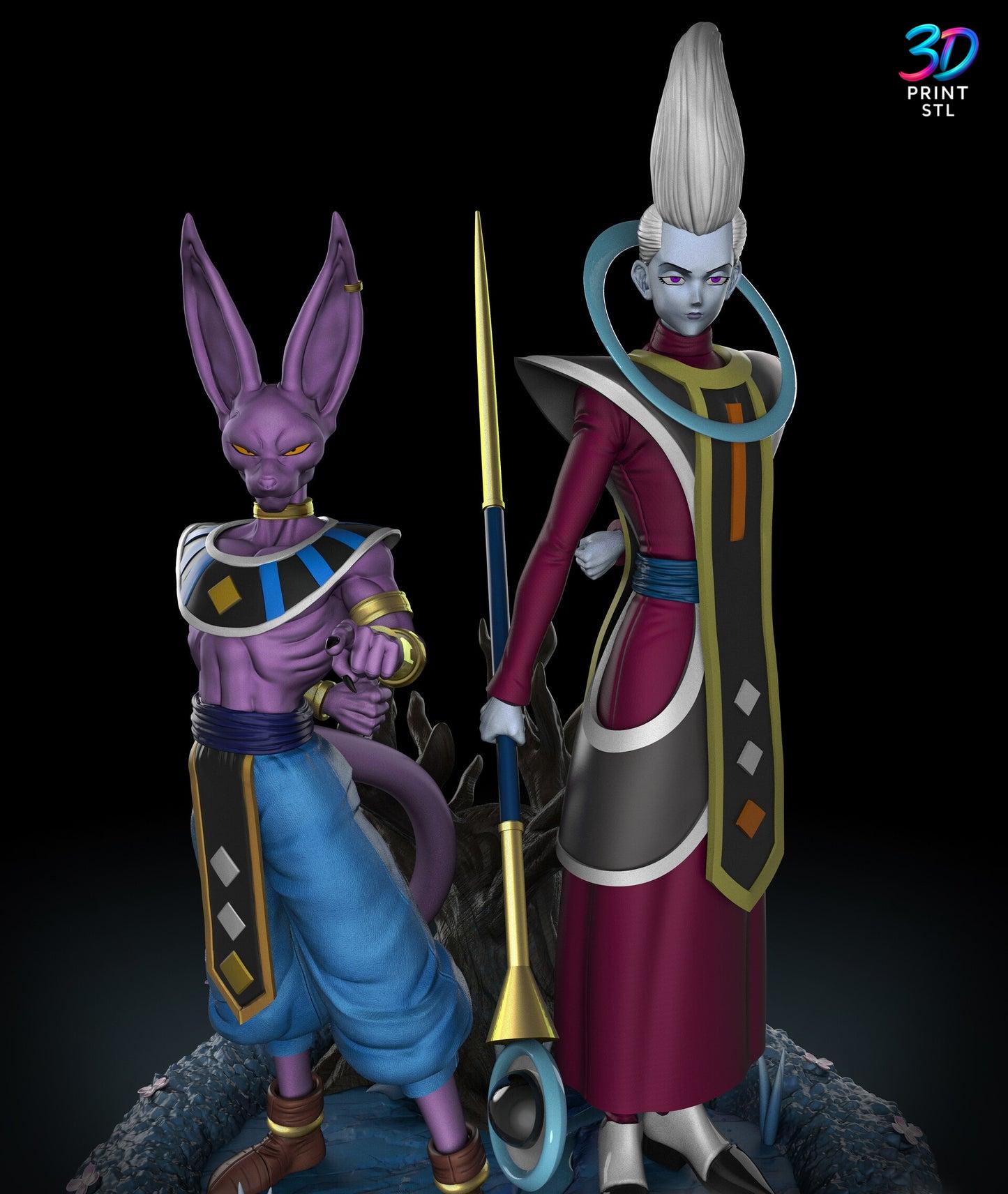 Beerus & Whis Dragon Ball Z | 3D Print File | STL