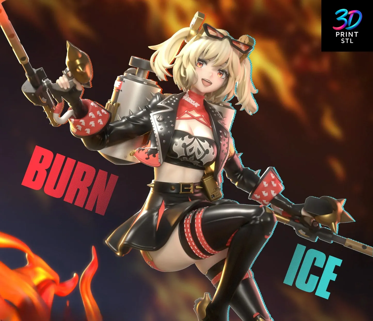 Burnice White Zenless Zone Zero | 3D Print File | STL - Image 2