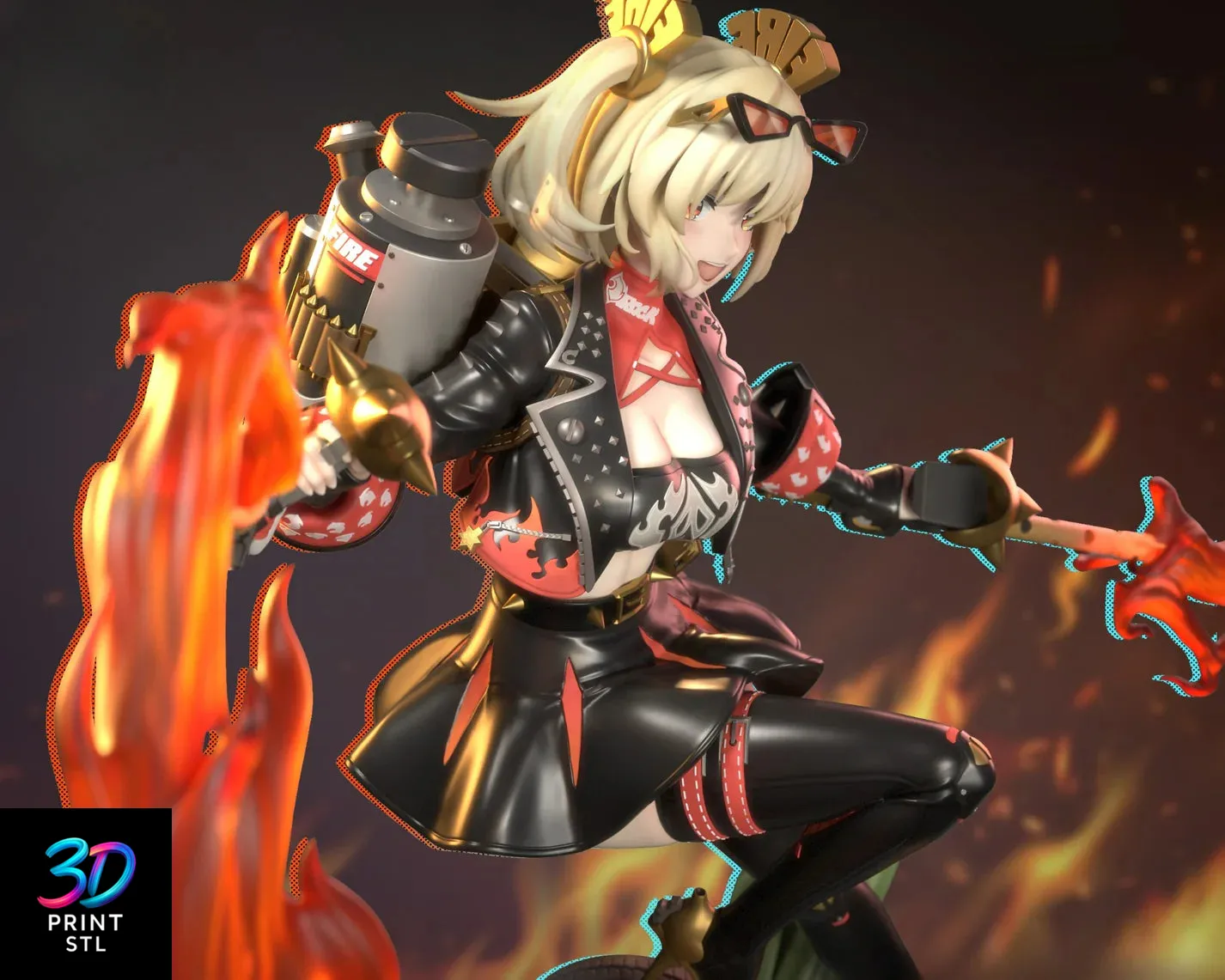 Burnice White Zenless Zone Zero | 3D Print File | STL - Image 3