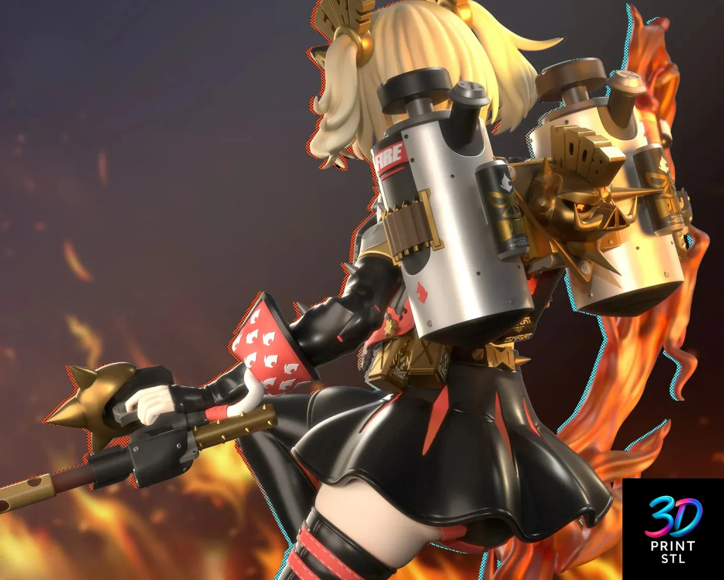 Burnice White Zenless Zone Zero | 3D Print File | STL - Image 4