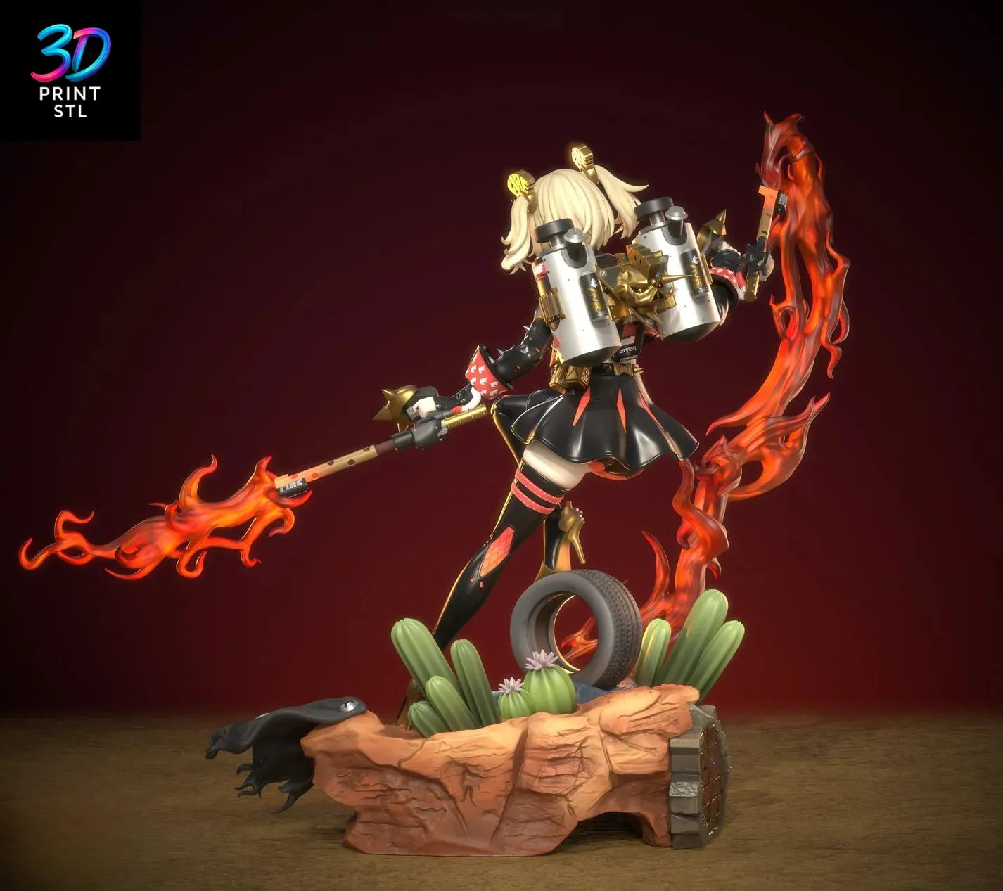 Burnice White Zenless Zone Zero | 3D Print File | STL - Image 7