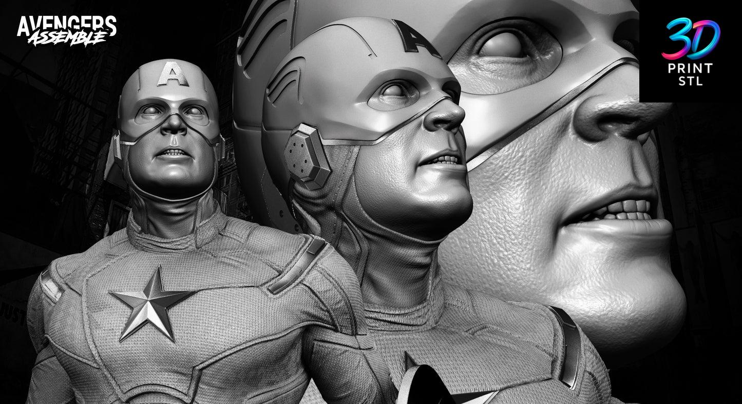 Captain America Figure Marvel | 3D Print File | STL - Image 7
