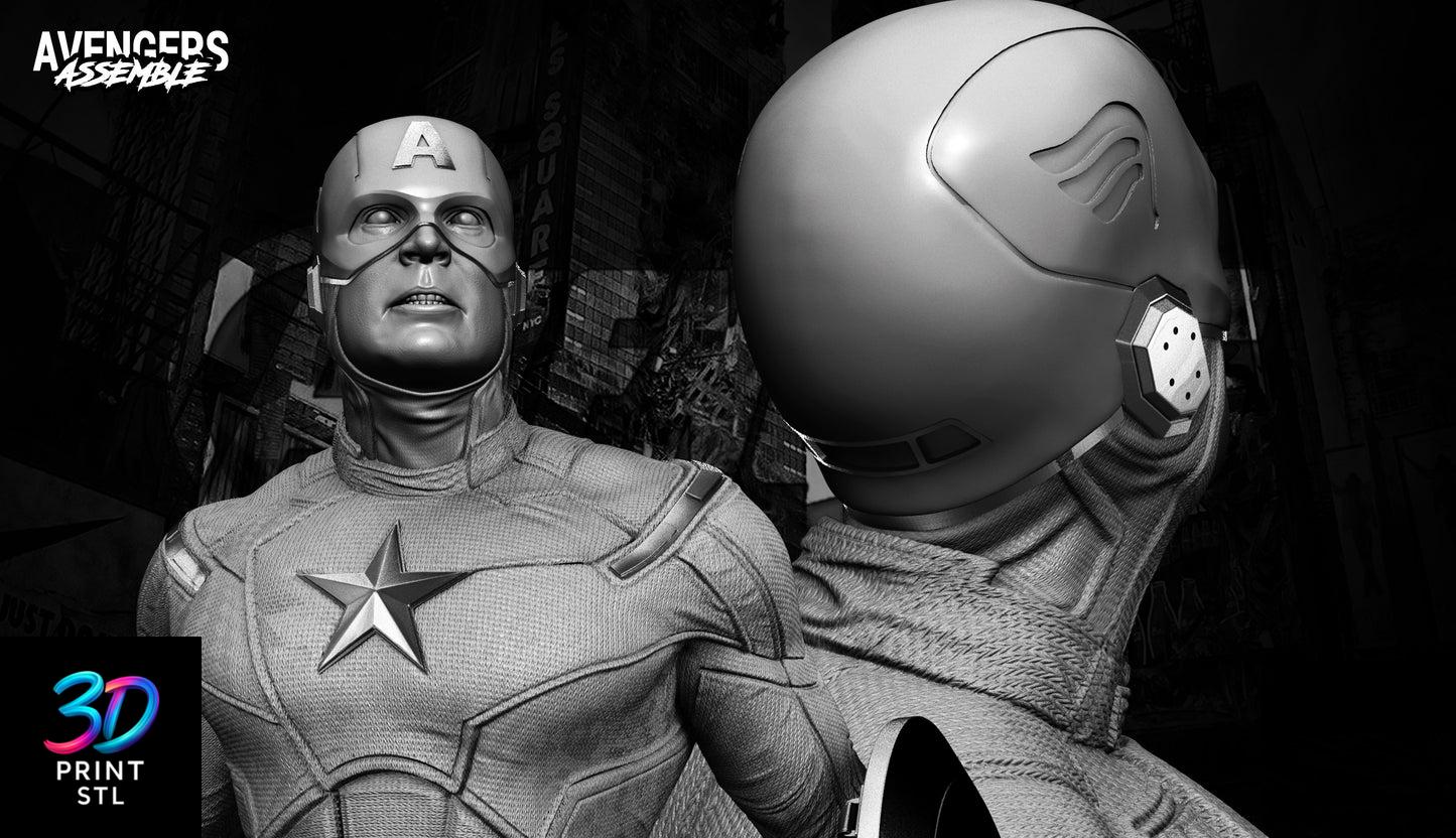 Captain America Figure Marvel | 3D Print File | STL - Image 8