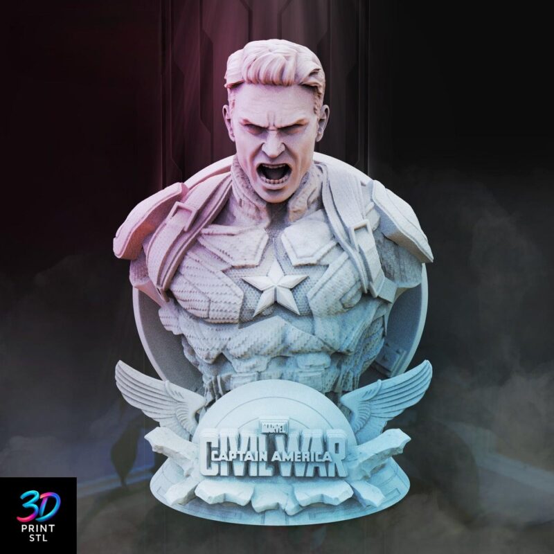 Captain America Figure Marvel | STL for 3D Printers - Image 2