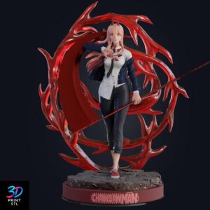 Power Blood Devil Statue – Chainsaw Man STL 3D Print Model