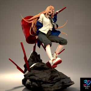 Chainsaw Man Power Demon Figure | STL 3D Print File