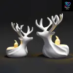 Christmas Reindeer Candle Holder | STL for 3D Printers