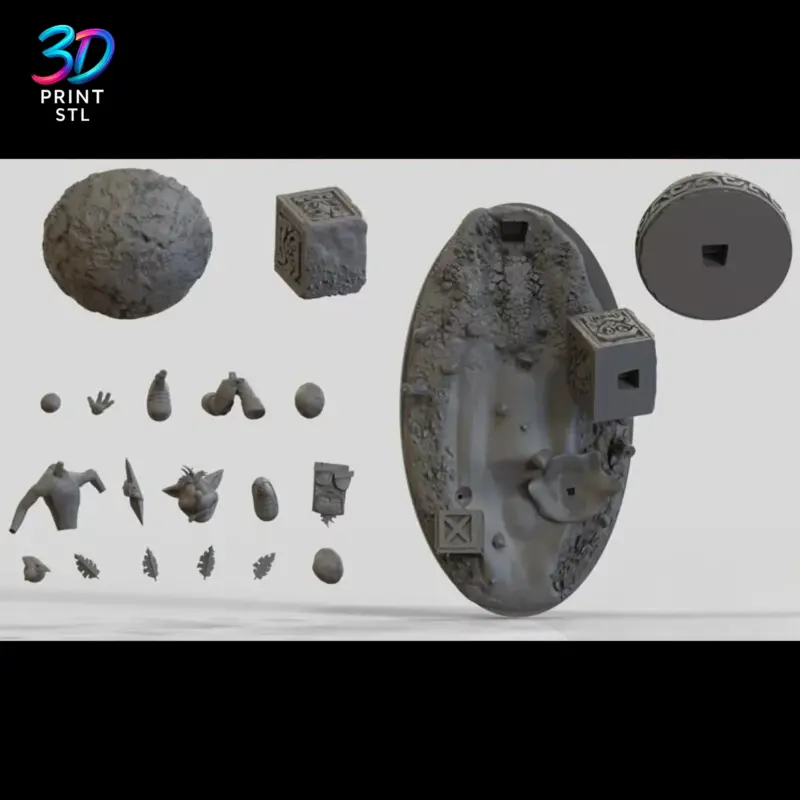 Crash Bandicoot Diorama | 3D Print Model | STL - Image 3