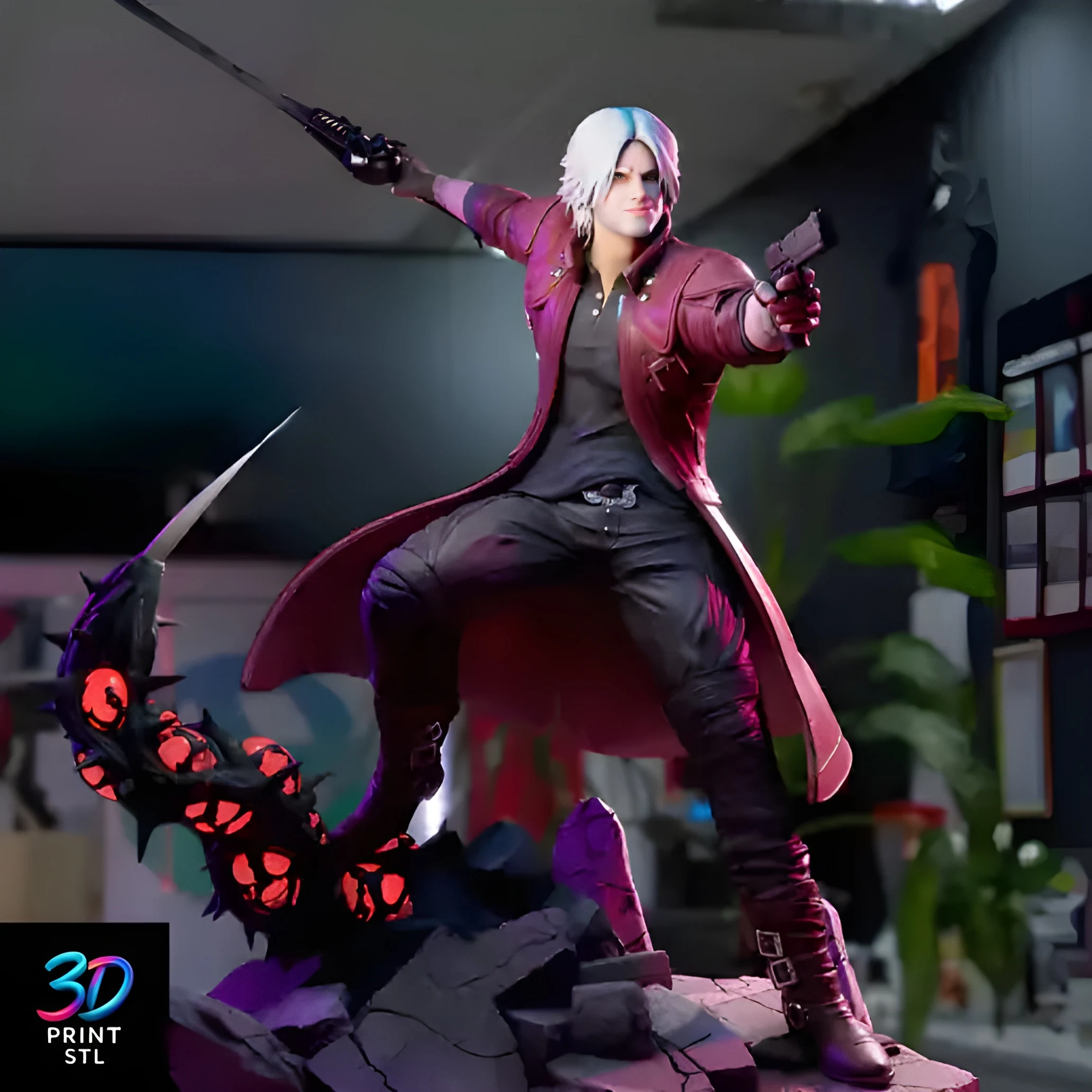 Dante Pointing Gun | 3D Print Model | STL