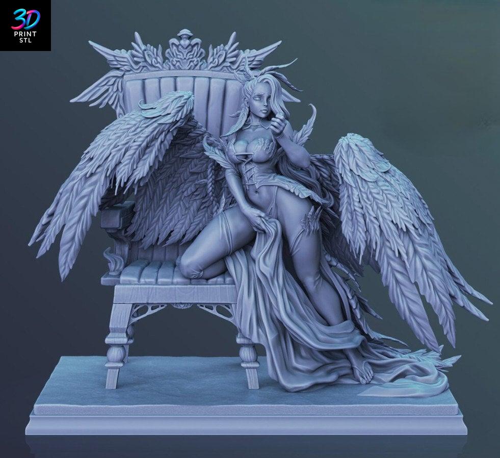 Dark Angel Female Figure Game Character | STL for 3D Printers - Image 2