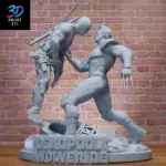 Deadpool vs Wolverine Diorama Marvel | STL for 3D Printers