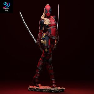 Female Deadpool Marvel | 3D Print File | STL