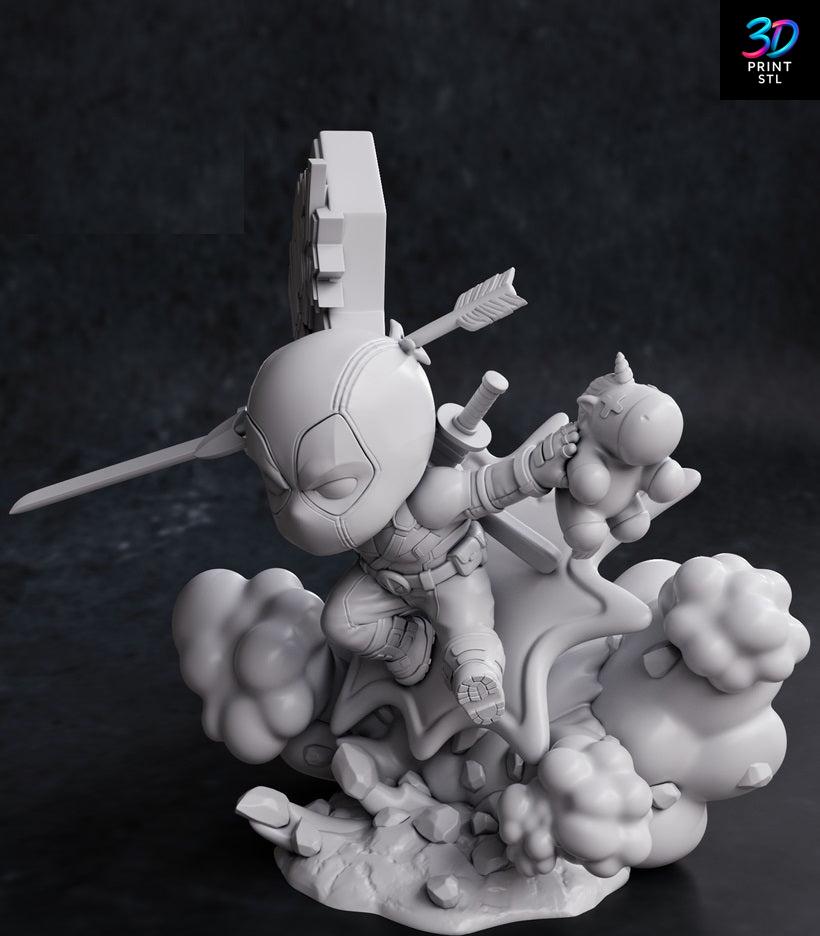 Deadpool Chibi Marvel | 3D Print File | STL - Image 2