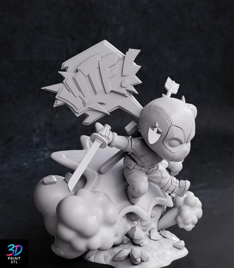 Deadpool Chibi Marvel | 3D Print File | STL - Image 3