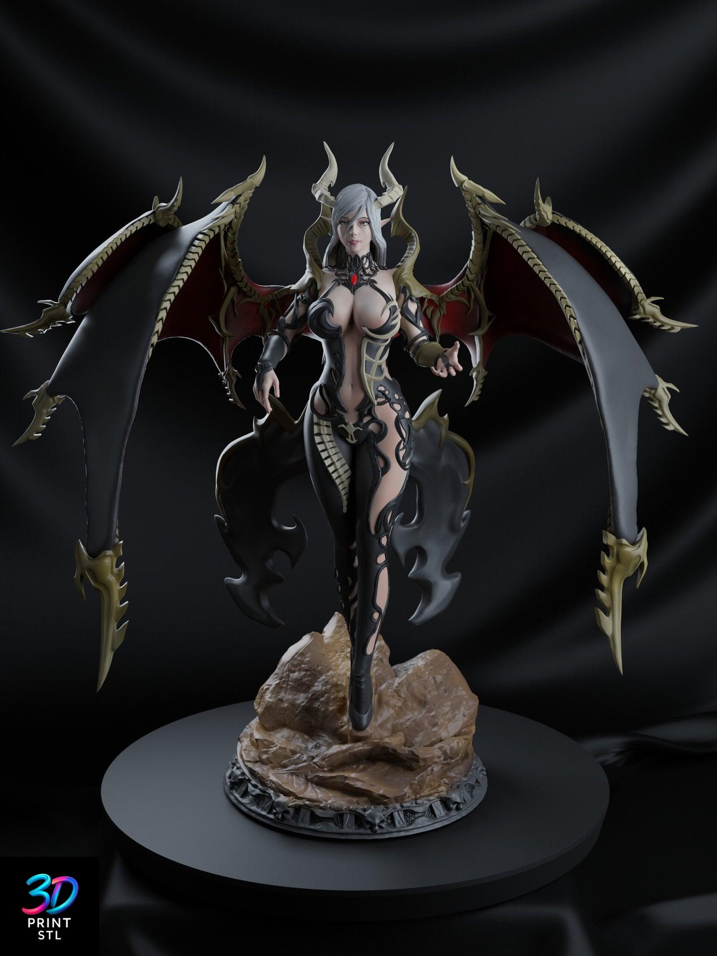 Demon Angel Girl Figure Anime | 3D Print File | STL - Image 3