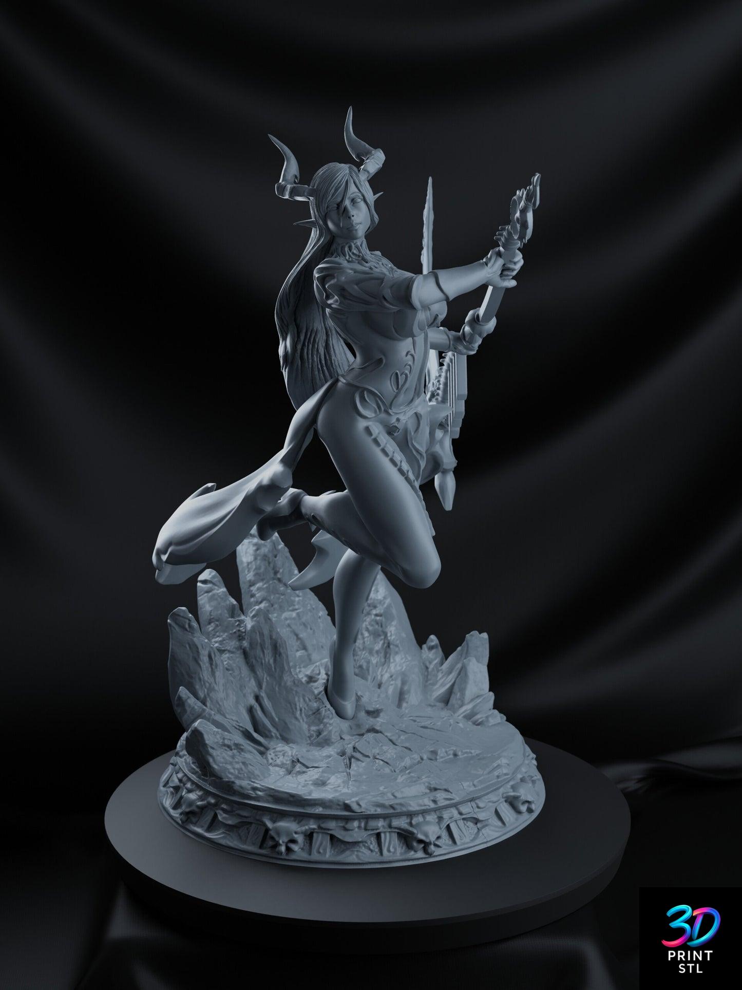 Demon Angel Girl Figure Anime | 3D Print File | STL - Image 4