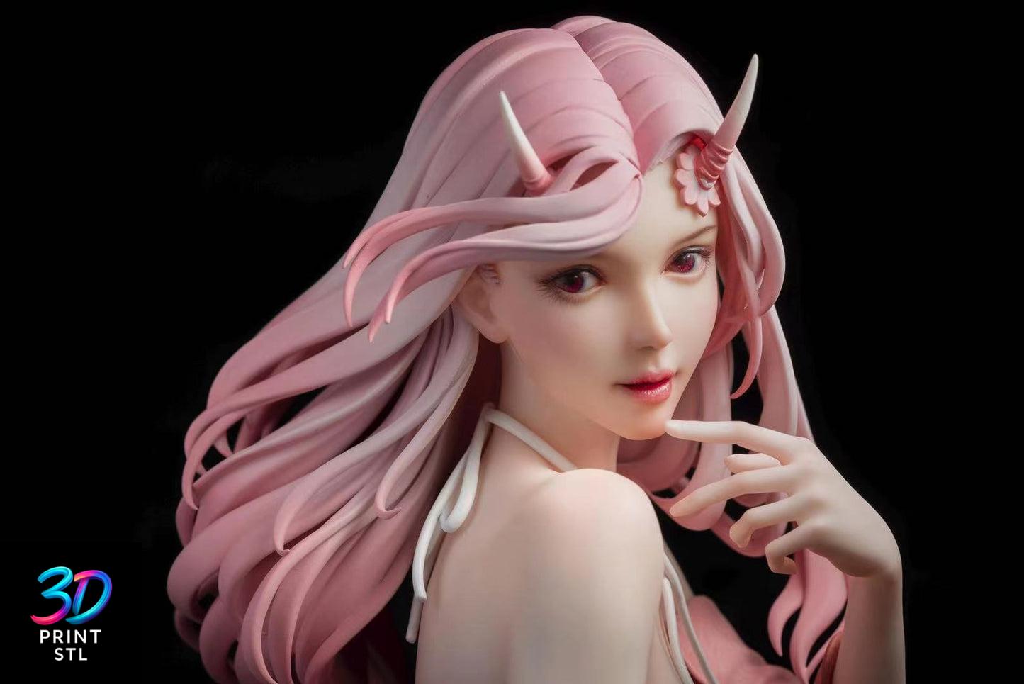 Demon Girl Anime Fantasy | STL File for 3D Printing