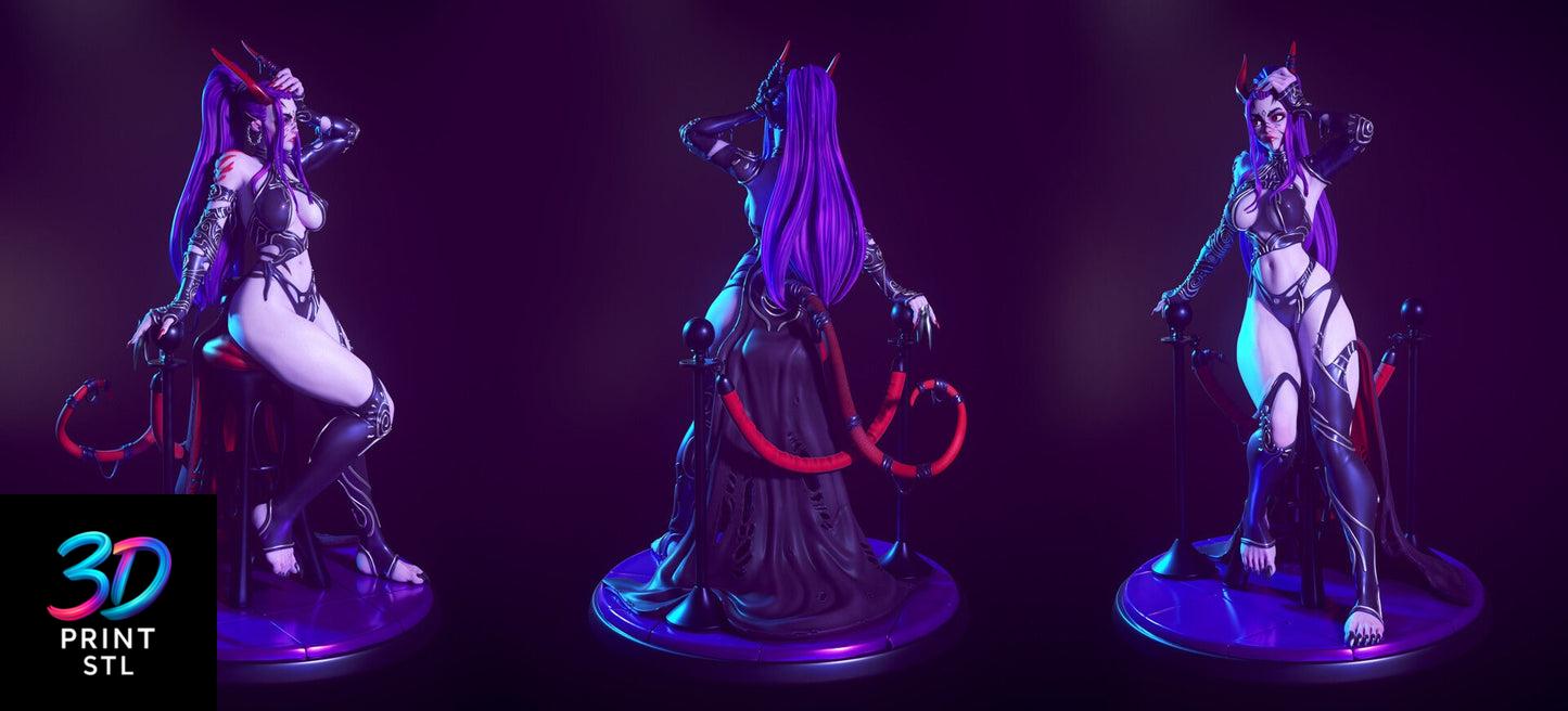 Demon Girl with Horns Game | 3D Print File | STL - Image 2