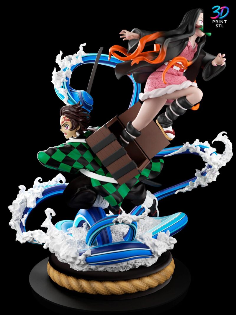 Tanjiro & Nezuko Duo – Demon Slayer 3D Print STL File - Image 3