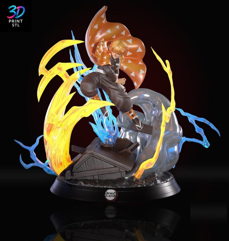 Zenitsu Agatsuma Figure | Demon Slayer STL 3D Print Model - Image 2