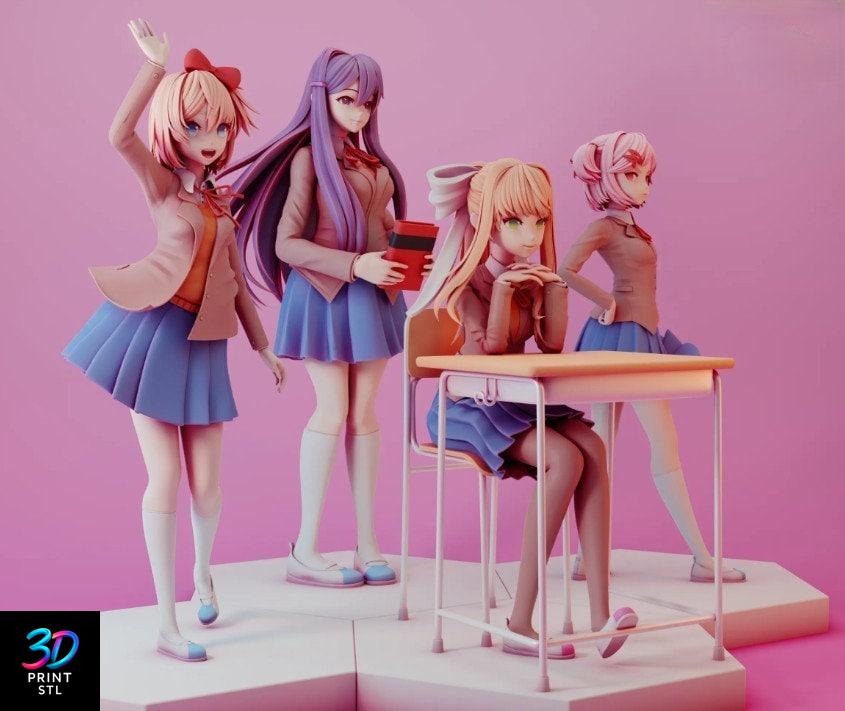 Doki Doki Literature Club Girl Figure Doki Doki Literature Club | 3D Print File | STL
