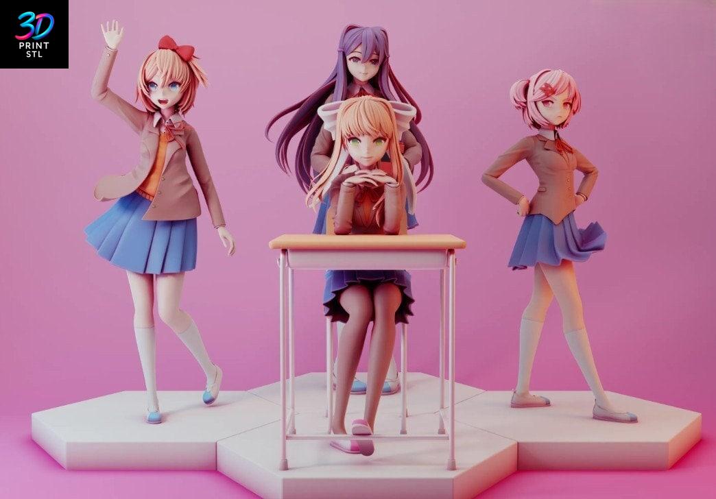 Doki Doki Literature Club Girl Figure Doki Doki Literature Club | 3D Print File | STL - Image 3