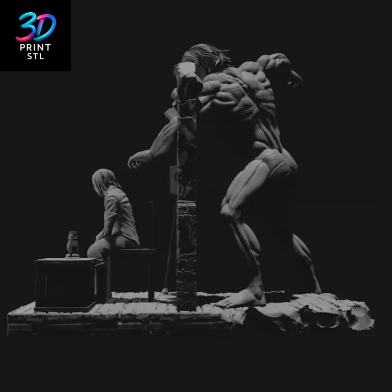 Eren Yeager & Attack Titan Diorama Attack on Titan | STL for 3D Printers - Image 4