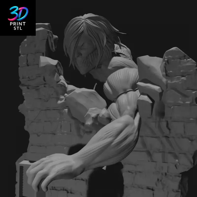 Eren Yeager & Attack Titan Diorama Attack on Titan | STL for 3D Printers - Image 8