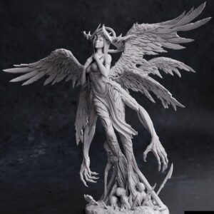 Fallen Angel Figure Female Characters | STL for 3D Printers