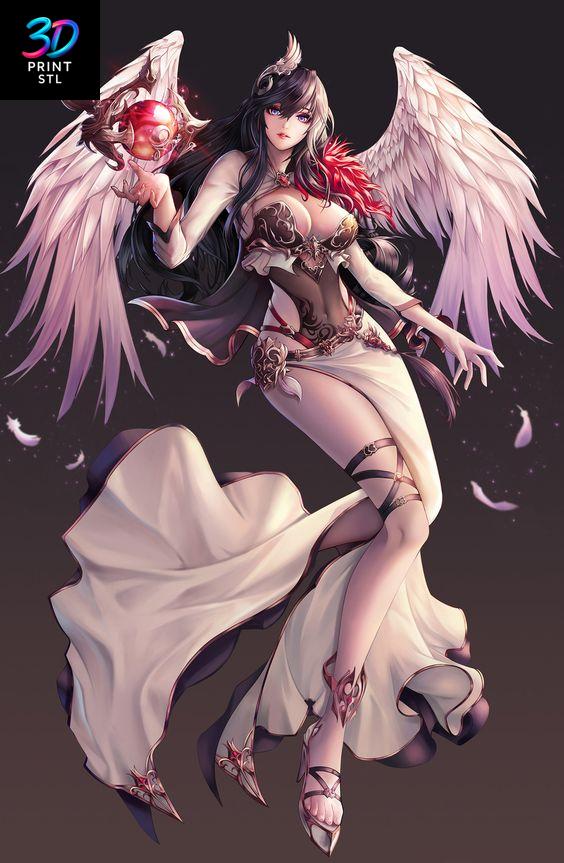 Fantasy Angel Figure Anime Girl | 3D Print File | STL