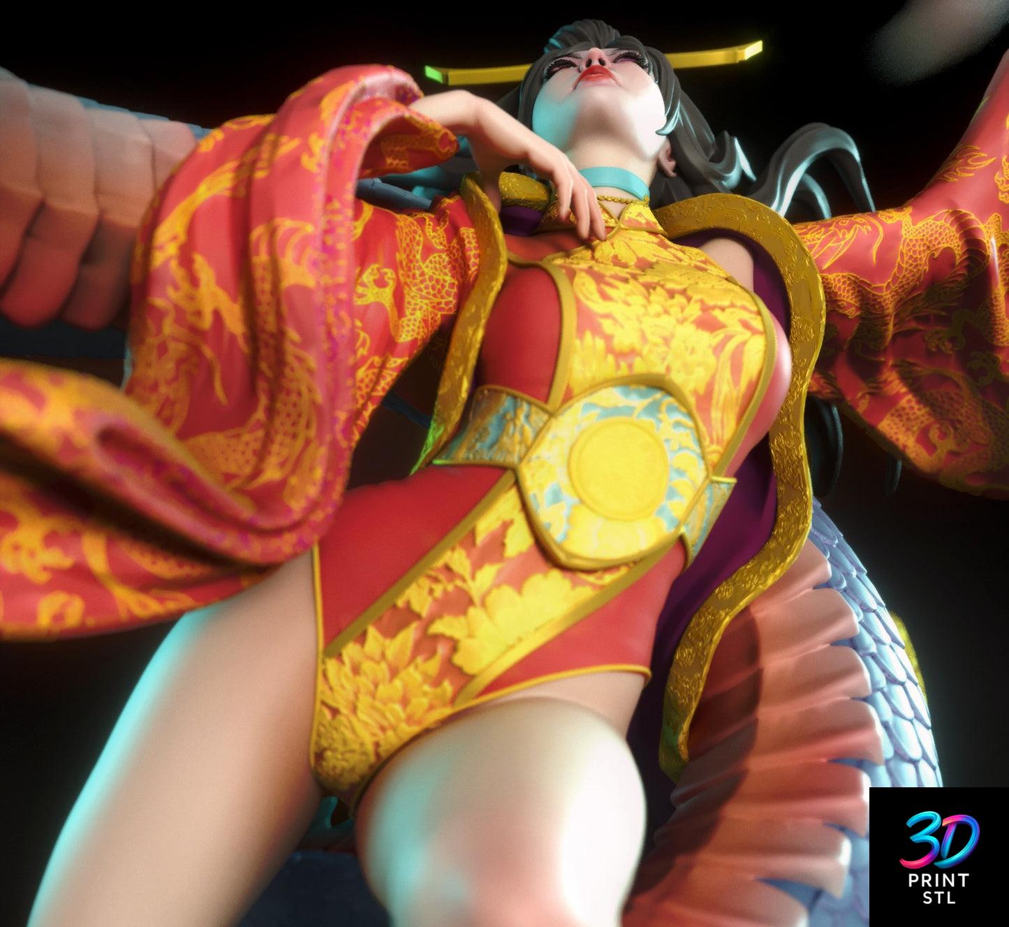 Fantasy Girl With Dragon Fantasy | 3D Print File | STL - Image 6