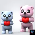 Flexi Valentine Bear | 3D Print File | STL